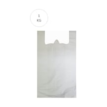 Beyaz Atlet Poşet Büyük Boy 32x57 Cm Takriben 72 Adet 1 Kg