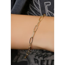 Altın Ataş Bileklik 14 K (22 Cm) Sarı Altın