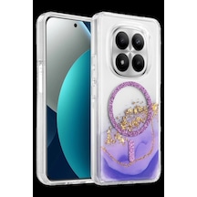 Onegif Redmi Note 15 Pro Plus 5g Lotus Simli Magsafe Kapak - Mor Bz8683140941499