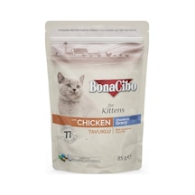 Bonacibo Tavuklu Sos İçinde Pouch Yavru Kedi Yaş Maması 12 x 85 G