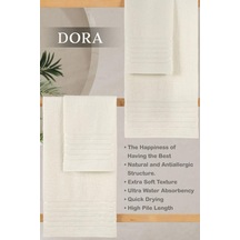 4 Lü Banyo Havlusu Seti Dora - 70x140 Krem