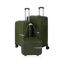 Mçs Polipropilen 3lü Valiz Seti Orta & Kabin & Makyaj V374 S24sy1000080-set 0001 Haki