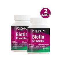 Voonka Biotin Chewable 5000 Mcg Vitamin 60 Tablet 2 Adet