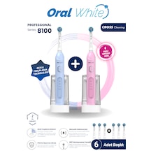 Oral White 4 Modlu Professional 8100 Şarjlı Diş Fırçası İkili Set