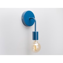 Riolight Vintage,rustik,retro,modern Mavi 1xe27 Duylu Metal Duvar Aplik