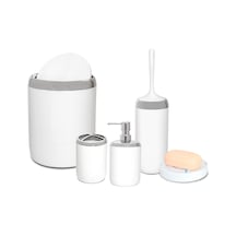 Lima Xl Krom Dekorlu Banyo Seti/beyaz Diğer