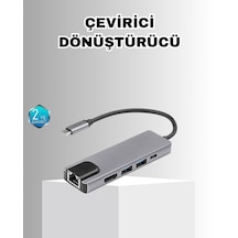 Alüminyum Kasalı Apple Uyumlu Macbook Usb-c Hub 4k Hdmı Usb 3.0 Sd/tf Kart G