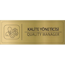 Mayeka Kalite Yöneticisi İsimlik Altın Metal Kapı İsimliği Levhası Yönlendirme Tabelası