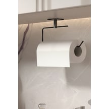 Yapışkanlı Siyah Rulo Havluluk Peçetelik Yapışkanlı Pratik Banyo Mutfak Askısı Kağıt Rulo Havluluk S Diğer