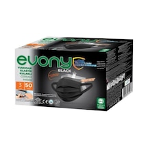 Evony Maske 3 Katlı 50 Li Siyah