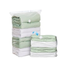 Aee 2'li Jumbo Boy Vakumlu Hurç 90x130x45 Tabanlı Yorgan Yastık Kıyafet Kışlık Büyük Boy Saklama Depolama Po