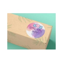 Girl Or Boy Sevimli Sticker Mat Etiket Baby Shower Serisi 4 Cm 40 Adet Çok Renkli