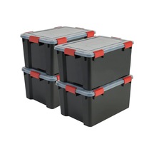 Kutu, Plastik Düzenleyici, 4'lü Set, 50 L, İstiflenebilir, Klipsli Sap, Garaj, Kiler, Tavan Arası - Air Tight Box At- Diğer