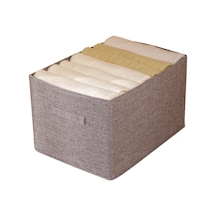 Cbtx 53l Gardırop Elbise Saklama Kutusu İmitasyon Keten Yıkanabilir Saklama Kutusu - Gri