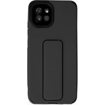 Samsung Galaxy A03 Kılıf Mega Standlı Silikon - Siyah