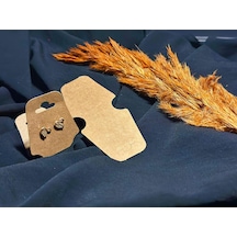 100 Adet Kraft Takı Kartı 12.2 5x3 Cm Küpe Kolye Bileklik Sunum Kartı Kraft Takı Sergi Kartı
