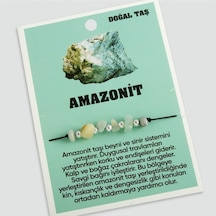 Amazonit - 434 - Doğaltaşlı İp - Nazblsmm - Bileklik Yeşil