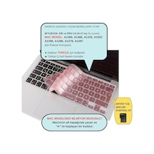 Macbook Türkçe Q Klavye Koruyucu Silikon Macbook Air 13 A1369 A1466 & Pro A1278 A1425 A1502 A1286 A1398 Uyumlu Ultra İnce Pembe Altın