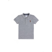 U.s. Polo Assn. Erkek Çocuk Gri Melanj T-shirt Basic 50284814-vr086