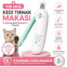 Ayarlanabilir, Hazneli, Törpülü Kedi Tırnak Makası - Mavi
