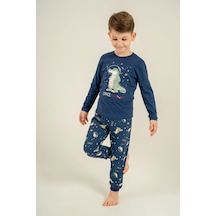 Rolypoly Erkek Çocuk Space Explorer Lacivert Uzun Kol Pijama Takım Rp3862-c-v1 Rp3862-c-v1