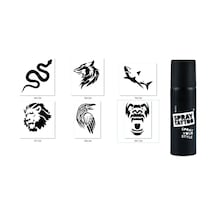 Airbrush Tattoo Yılan Katal Spray Tattoo Geçici Siyah Sprey Dövme Seti Siyah