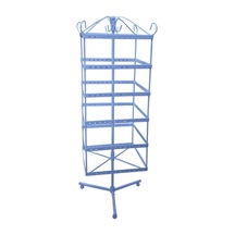 İthal Metal Dönen Kare Model Beyaz Renk 46x16 Cm Küpe Standı