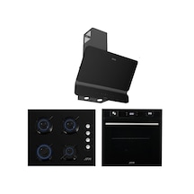 Ferre ve Afm Tech D080-SA + FM7700 + FM2200 Ankastre Set Siyah