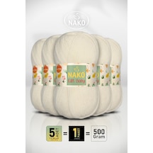 Elit Baby - 300 Ekru - 5'li Paket - 100gr/250m - Bebek İpi - Anti Pilling Tüylenmez İp
