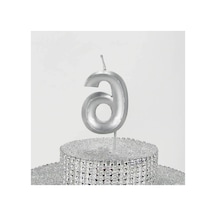 6.5 Cm Gümüş Gri Altı Rakamlı Mum 124-Pembe