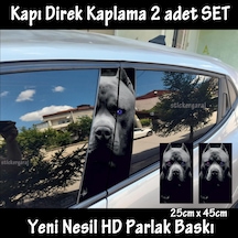 Mavi Gözlü Köpek Folyo - 2kapı İçin 2adet Sticker Kaplama - Tuning Modifiye