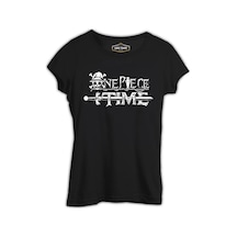 One Piece - Time Siyah Bayan Tshirt