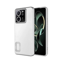 Zore Mi 13t Kılıf Kamera Korumalı Logo Gösteren Ogaa Omega Kapak - Gümüş