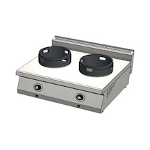 Karacasan Endüstriyel 80 CM 700 Seri Set Üstü Çift Gözlü Doğalgazlı Wok Ocak