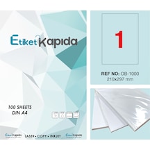 Etiket Kapıda A4 Yapışkanlı Hazır Etiket Laser Etiket 210 X 297 M