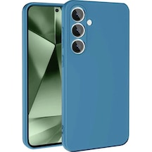 Newface - 650 - Samsung Galaxy S24 Fe Kılıf Nano İçi Kadife Silikon - Edntrend - - Mavi