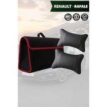 Renault Rafale Uyumlu Bagaj Çantası Koltuk Yastığı Siyah Renk Lüks Model