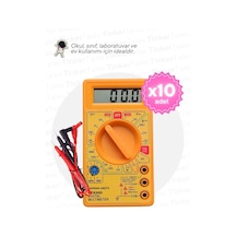 10'lu Dt-830d Dijital Multimetre Akım-gerilim-direnç Testi Okul Sınıf Ve Ev Için Uygun Arduino Uyumlu