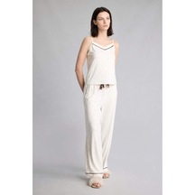 Defacto Regular Fıt Askılı 2li Softshell Ecru Pijama Takımı H4245ax26auer77 Ekru-er77