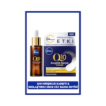Q10 Kırışıklık Karşıtı Çift Etkili Cilt Serumu 30ml, Q10 Power Kırışık Karşıtı Gece Bakım Kremi 50ml