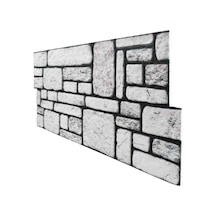 5 Adet X Karma Taş Desenli 3D Strafor Köpük Duvar Kaplama Paneli (446785873)