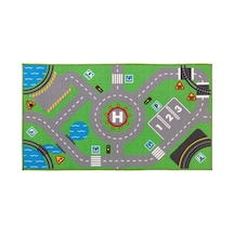 Ikea Storabo Çocuk Oyun Halısı 75 X 133 Cm Yeşil - Gri