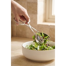Karat Steel Makas Salata Maşası Silver