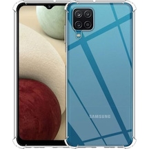 Samsung Uyumlu Galaxy M12 Şeffaf Airbag Köşe Korumalı Antishock Silikon Kapak
