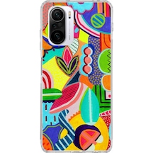Xiaomi Redmi K40 İle Uyumlu 1mm Slim Fit Retro Renkler 6 Baskılı Şeffaf Kılıf