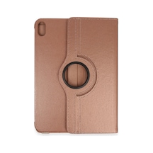 Apple İpad Uyumlu  2022 10.9 10.nesil Kılıf 360 Tablet Deri Kılıf - Rose Gold Klasik