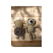 Ayıcıklı Peluş Lastik Simit Toka Vizon - 673862609 Vizon