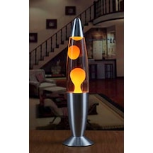 Dekorati Ev Hediyesi Lav Lambası Turuncu Büyük Boy 41 cm Gece Lambası Lava Lamp Turuncu 75