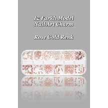 12'li Tırnak Süsleme - Nail Art Charm - Nail Art Süs Taşı - Protez Tırnak Çarm Süsü 187-25