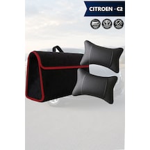 Citroen C2 Uyumlu Siyah Renk Bagaj Çantası Koltuk Yastığı Lüks Model